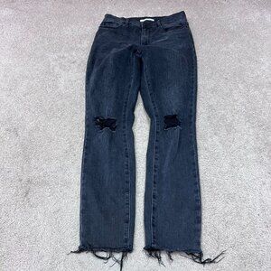 Pacsun Jegging High Rise Skinny Black Distressed Pockets Size 26